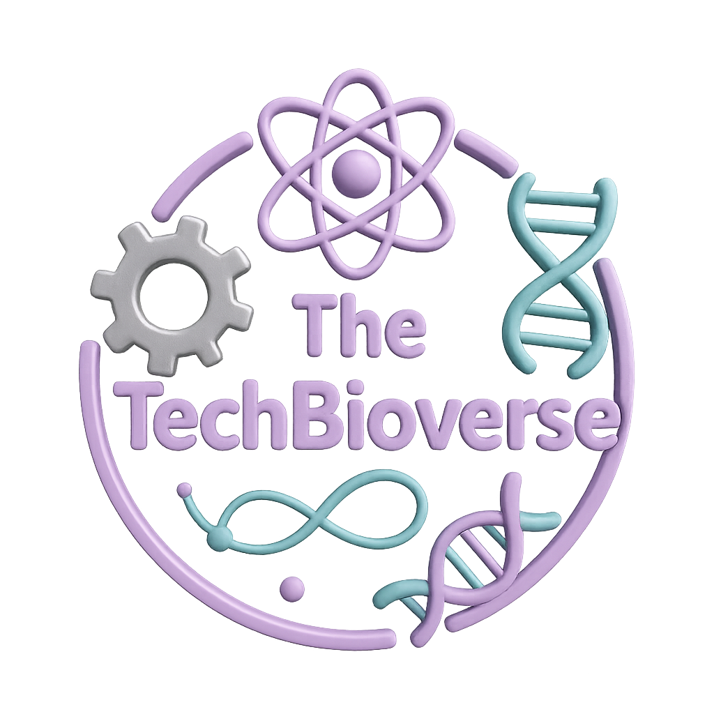 The TechBioverse logo designed by Aima Ovai